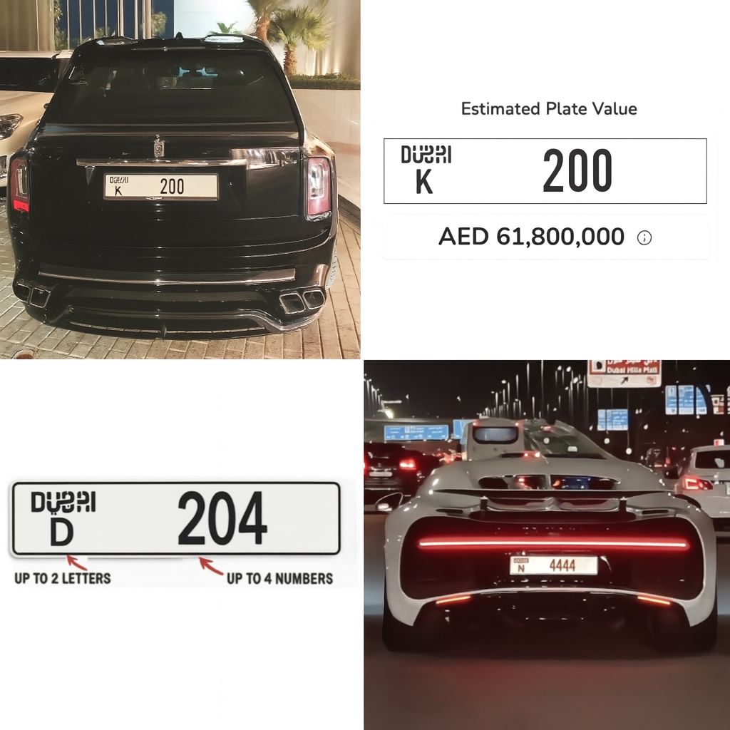 Current Dubai license plate